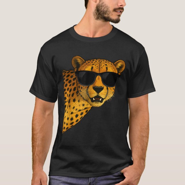 T-shirt Funny Cheetah Art For Men Women Kids Animal Safari (Devant)