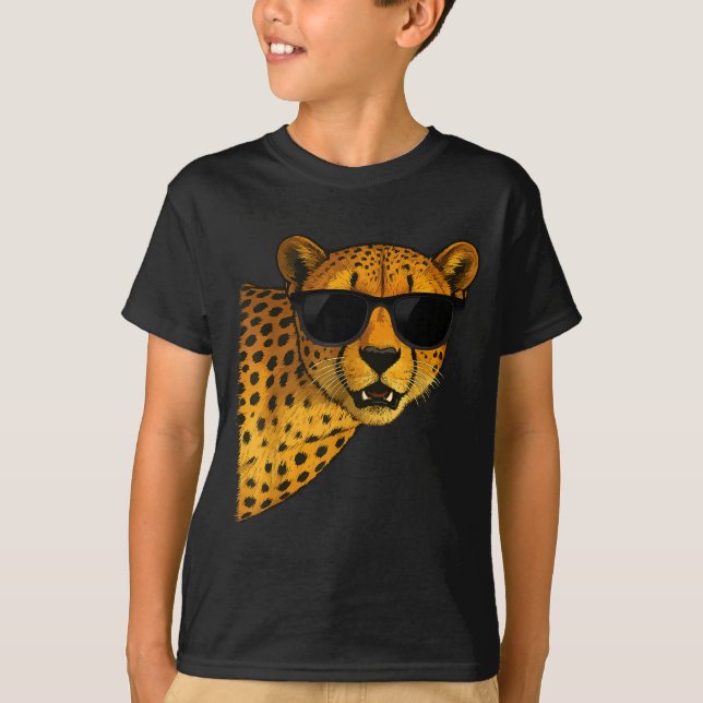 T-shirt Funny Cheetah Art For Men Women Kids Animal Safari (Devant)
