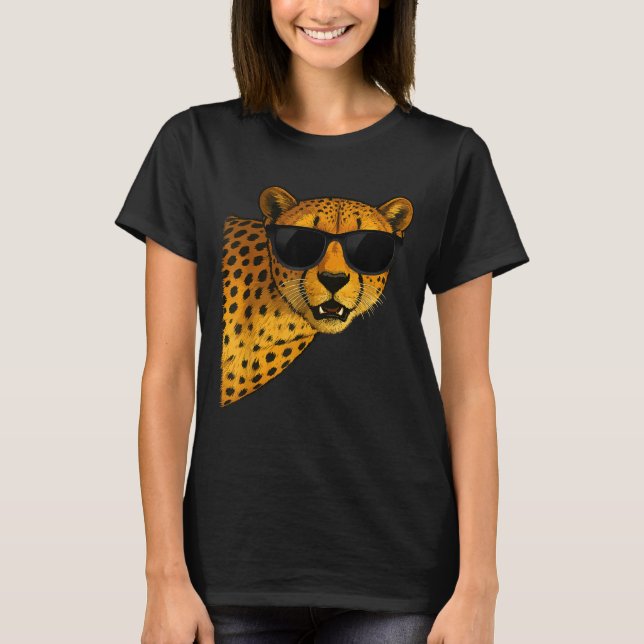 T-shirt Funny Cheetah Art For Men Women Kids Animal Safari (Devant)