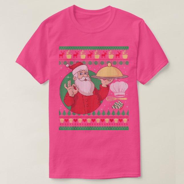 T-shirt Funny Chef Cooking Ugly Christmas Sweaters  (Design devant)