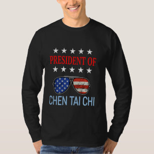 T-shirt Funny Chen Tai Chi Guérison Usa Drapeau Thérapeuti