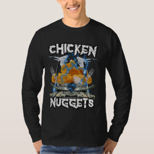 T-shirt Funny Chicken Nugget Bootleg Hardcore Flames mème