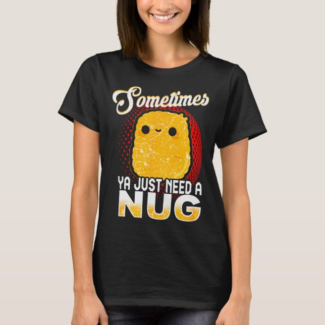 T-shirt Funny Chicken Nugget Fast Food Costume  (Devant)
