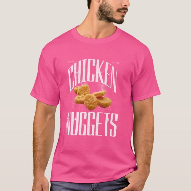 T-shirt Funny Chicken Nugget meme Bootleg Retro 90s Street (Devant)