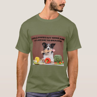 T-shirt Funny Chien Imprimer J'ai suivi mon nez