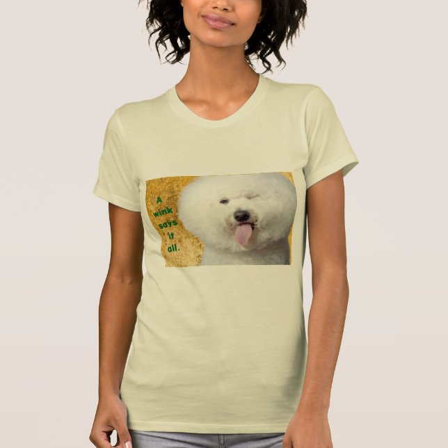 T-shirt Funny Chien Imprimer Un Verre Dit Tout (Devant)