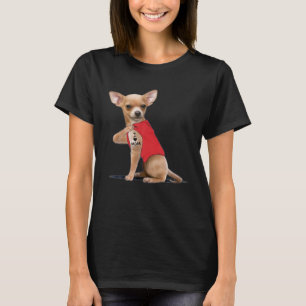 T-shirt Funny Chihuahua I Love Mom Tattoo Cadeau Amoureux