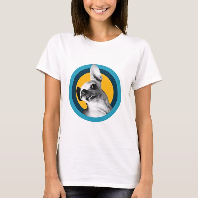 T-Shirt Funny Chihuahua - T-Shirt de mème "Chien D (Devant)