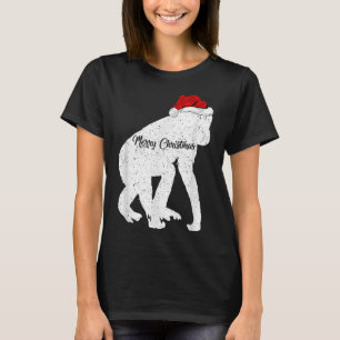 T-shirt Funny Chimpanzé Amoureux des animaux Santa Hat Chi