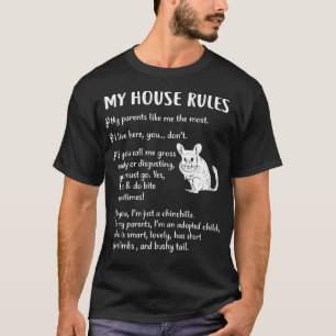 T-shirt Funny Chinchilla Vêtements Cadeau Mon Règlement