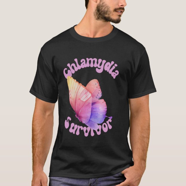 T-shirt Funny Chlamydia Survivor mème graphique (Devant)