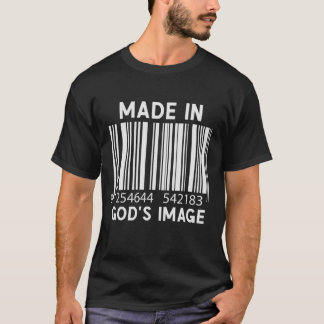 T-shirt Funny Christian Barcode - Fait à l'image de Dieu