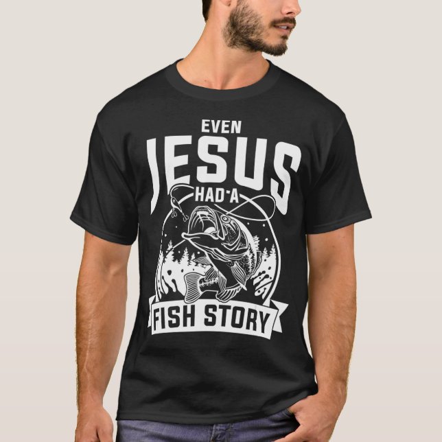 T-shirt Funny Christian Pêcheur Jésus Bible Prière Cadeau  (Devant)