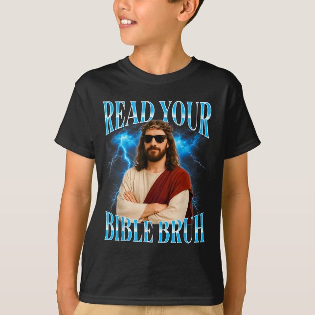 T-shirt Funny Christian Read Your Bible Bruh  (Devant)