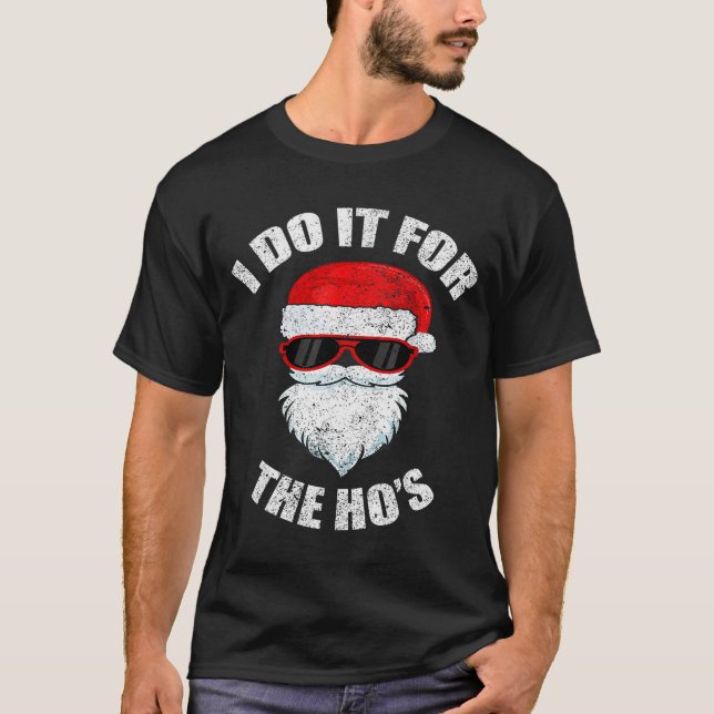 T-shirt Funny Christmas Adult Naughty Dirty Pajama, Ho Pj, (Devant)