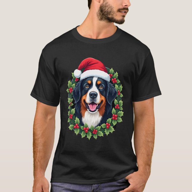 T-shirt Funny Christmas Bernese Mountain Dog Tank Top (Devant)