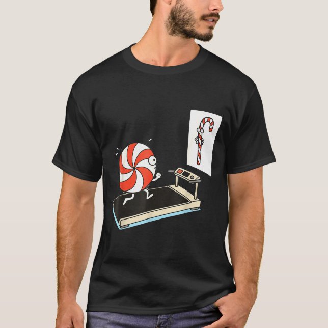 T-shirt Funny Christmas Candy Cane Peppermint Candy Humor  (Devant)