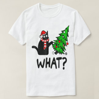 T-shirt Funny Christmas Cat Tree Design