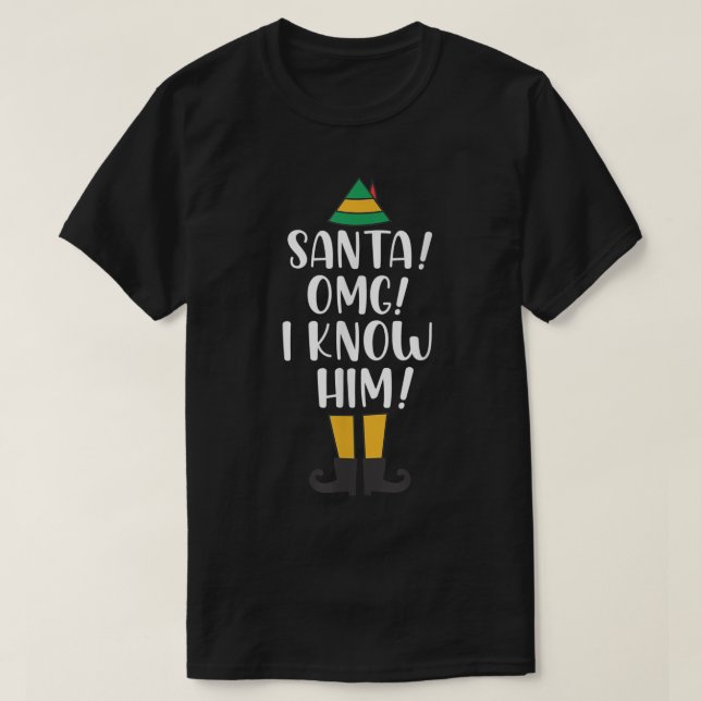 T-shirt Funny Christmas Elf Holiday Design (Design devant)