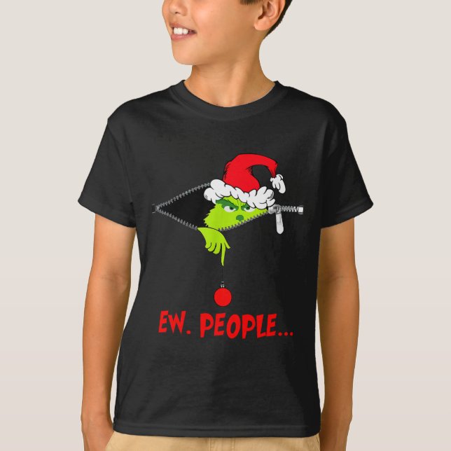T-shirt Funny Christmas Ew People Men Women Kid Boys Girls (Devant)
