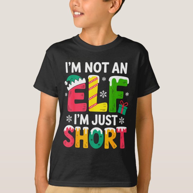 T-shirt Funny Christmas Family Pajamas I'm Not An Elf I'm  (Devant)
