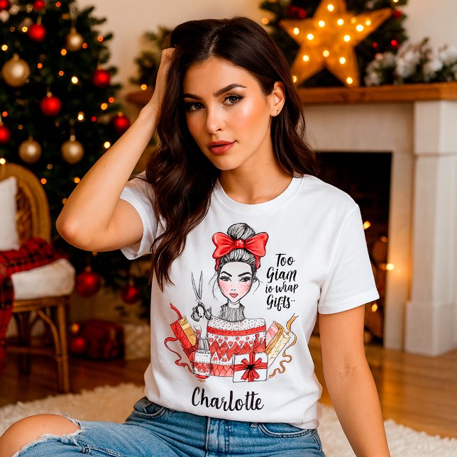 T-shirt Funny Christmas Fashion Girl Personalized Too Glam (Créateur téléchargé)