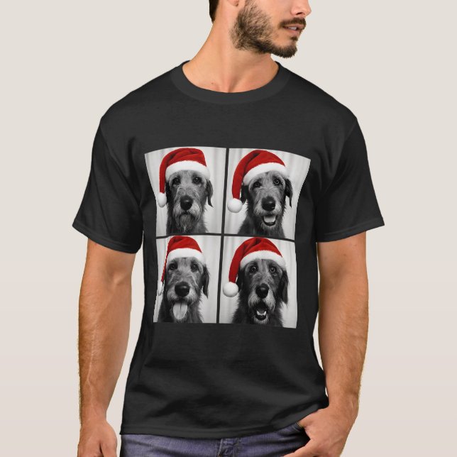 T-shirt Funny Christmas Irish Wolfhound Santa Dog Lover Ph (Devant)