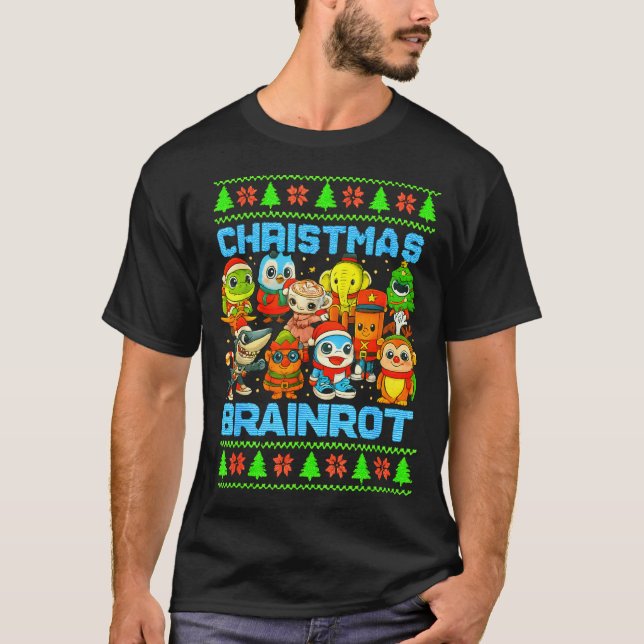 T-shirt Funny Christmas Italian Brain Rot Italian Brainrot (Devant)