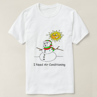 T-shirt Funny Christmas Melting Snowman a besoin d'AC
