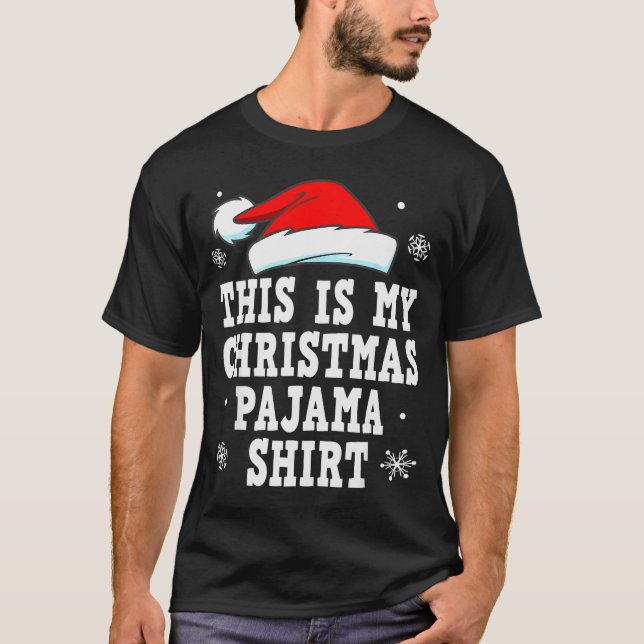 T-shirt Funny Christmas Pajama Pj Outfit Mens Womens  (Devant)