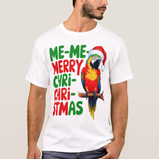 T-SHIRT FUNNY CHRISTMAS PARROT