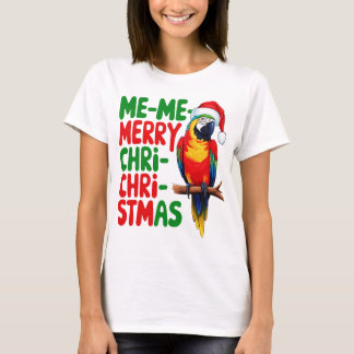T-SHIRT FUNNY CHRISTMAS PARROT