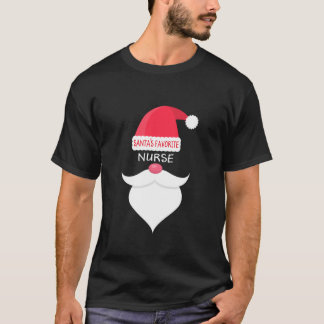 T-shirt Funny Christmas Père Noël's Favori Nurse T Shirt