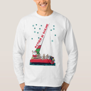 T-shirt Funny Christmas Sailor Père Noël Sailing