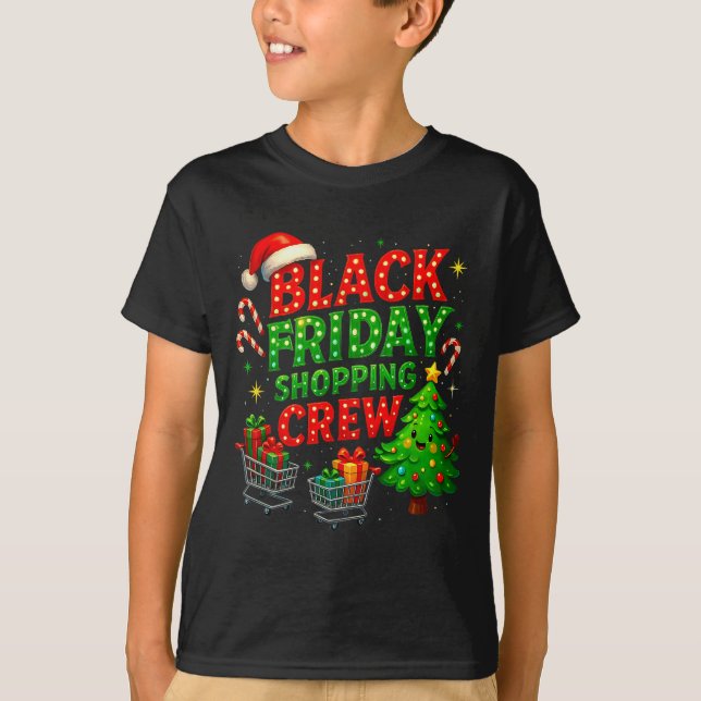T-shirt Funny Christmas Shopng Crew  (Devant)
