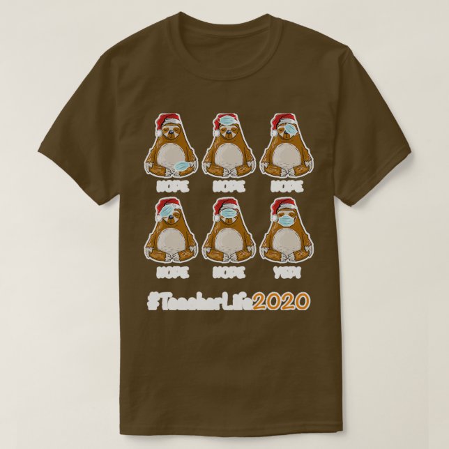 T-shirt Funny Christmas Teacher Life 2020 (Design devant)