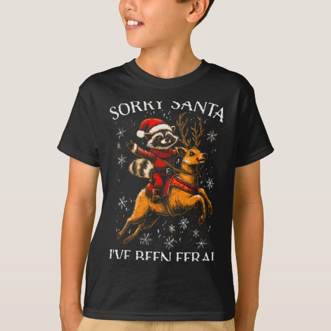 T-shirt Funny Christmas Tee Sorry Santa Xmas Kids Boys Gir (Devant)