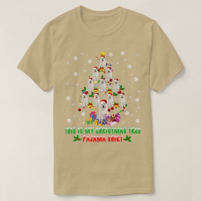 T-shirt Funny Christmas Tree Père Noël Samoyé Amoureux des (Design devant)