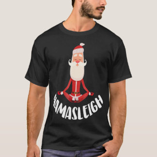 T-shirt Funny Christmas Yoga Namasleigh Père Noël