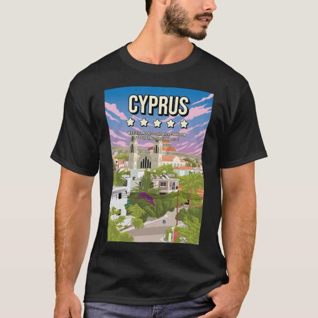 T-shirt Funny Chypre 5 étoiles Avis de voyage Poster (Devant)