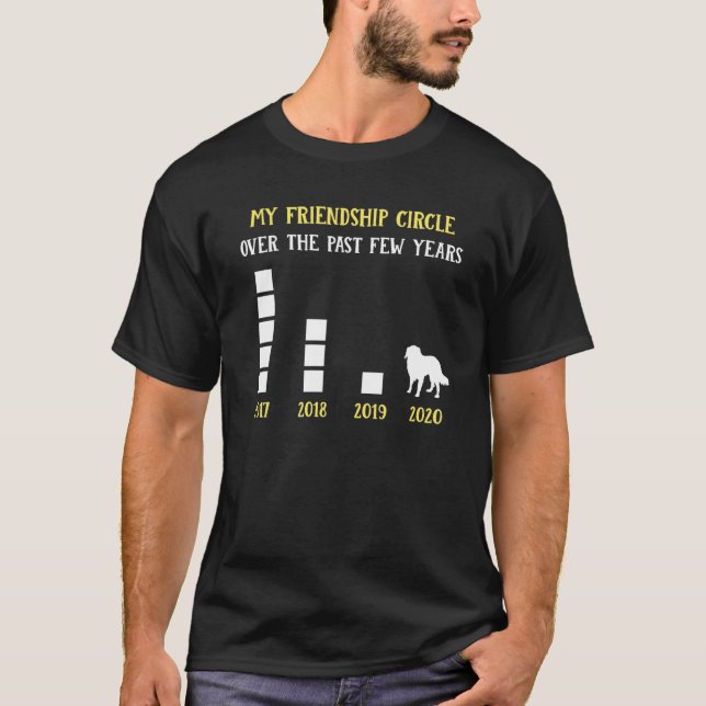T-shirt Funny Circle Friendship Australian Shepherd Appare (Devant)