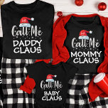 T-shirt Funny Claus de famille personnalisée Pajama de Noë<br><div class="desc">Préparez-vous pour un plaisir festif avec nos T-Shirts de Pyjama de Noël Funny Personalized Family Claus. Ces chemises de Noël familiales ont un design ludique avec "Mama Claus", "Daddy Claus" et d'autres rôles familiaux, ajoutant une touche humoristique à vos célébrations de vacances. Ils sont parfaits pour assortir les chemises de...</div>