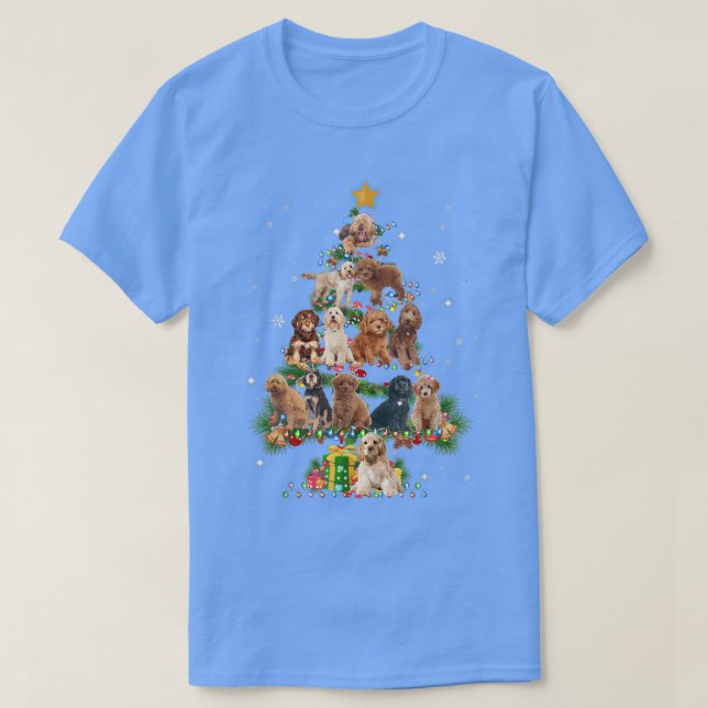T-shirt Funny Cockapoo Dog Christmas Tree Dog Lover Xmas  (Design devant)