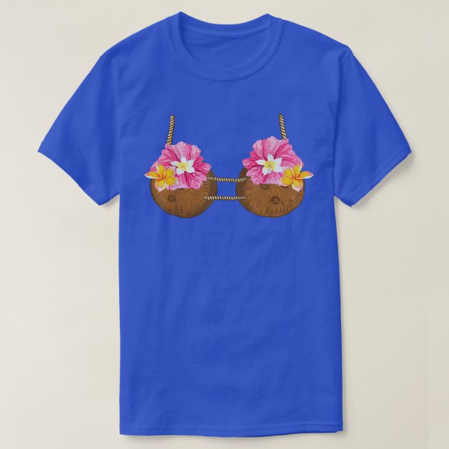 T-shirt Funny Coconut Summer Coconuts Bra Funny Halloween  (Design devant)