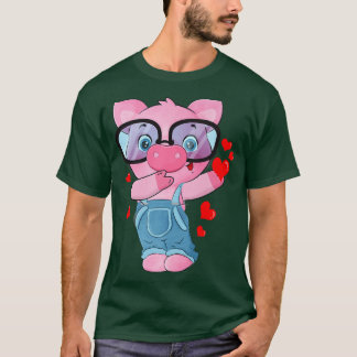 T-shirt Funny Coeur de cochon Saint Valentin Cadeaux migno