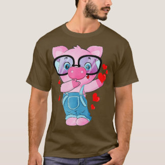 T-shirt Funny Coeur de cochon Valentines jour cadeaux Cute