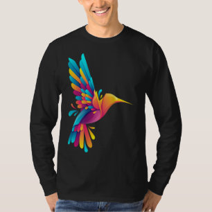 T-shirt Funny Coloré Hummingbird Design Support Animal R