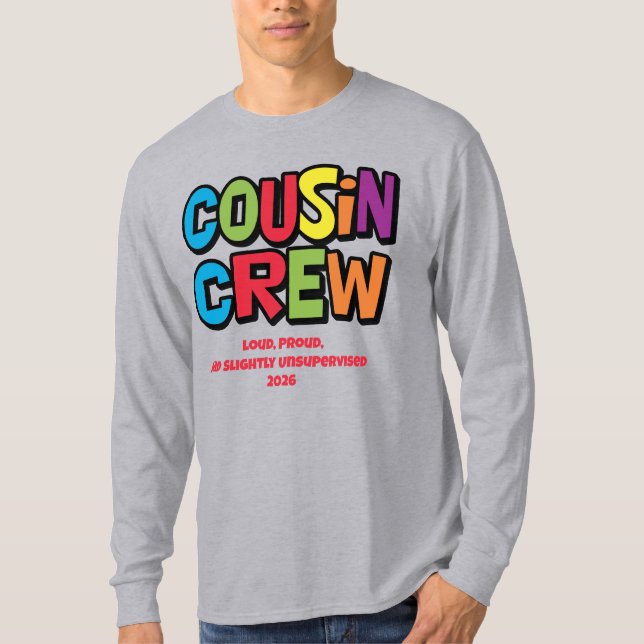 T-shirt Funny Colorful Cousin Crew Family Reunion (Devant)