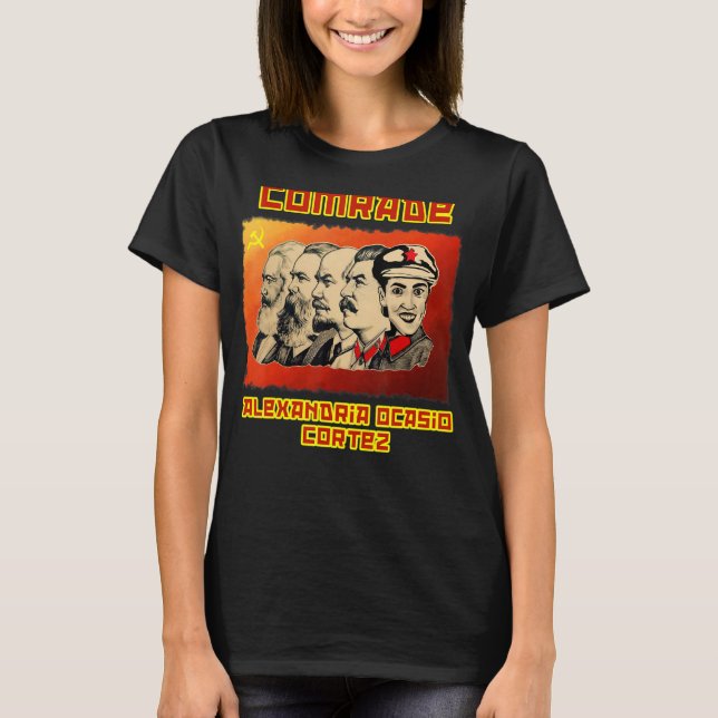 T-shirt Funny Communiste Anti AOC Alexandria Ocasio Cortez (Devant)