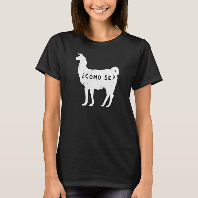 T-shirt Funny Como se Llama T Shirt Sarcastique espagnol S (Devant)